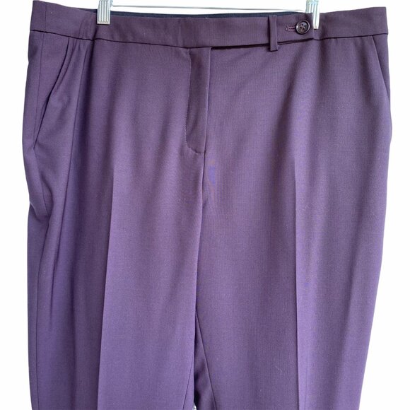 PURE Collection Tailored Ankle Trouser Pants Size 14-16 US Fig Purple Lined NEW - Picture 9 of 12
